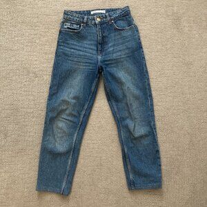 Zara Dark Medium Wash Mom Jeans in Size 2